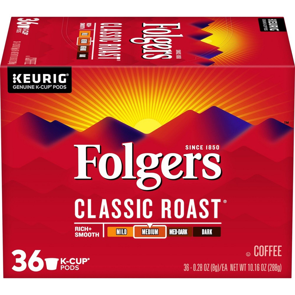 UPC 025500205007 product image for Folgers Classic Roast Coffee Medium Roast - Keurig K-Cups Pods - 36ct | upcitemdb.com