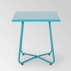 Alder Steel Modern Patio Side Table Teal - Christopher Knight Home: Weather-Resistant, Square Shape - 3 of 4