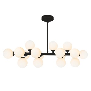 CWI Lighting Arya 16 Light Chandelier With Black Finish - 1 of 3