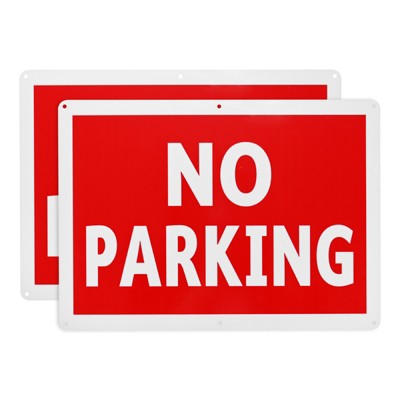 Unique Bargains Aluminum Reflective Durable Waterproof Street NO Parking Sign Without P