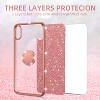 for Samsung Galaxy A03S case Glitter Luxury Cute Silicone TPU Phone Case for Women Girls with Kickstand - 4 of 4