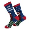 Crazy Dog Women's The Struggle Is Real Socks Funny Sarcastic Santa Graphic Novelty Xmas Footwear for Ladies - 2 of 4