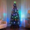 Northlight Pre-Lit Fiber Optic Snowflake Artificial Christmas Tree - 7' - Multi LED Lights - 2 of 4