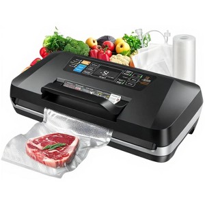 Teendow 95kpa Vacuum Sealer Machine,Commercial Full Automatic Food Sealer with 2 Heat Seal1 Bag Rolls and 10 pcs Pre-cut Bags - 1 of 4