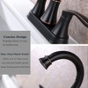 Stylish 2-Handle 4-Inch Oil Rubbed Bronze Bathroom Faucet with Pop-up Drain and Supply Hoses - 4 of 4
