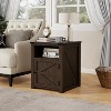 Vipbear 18 "Farmhouse bedside table with charging station, simple living room coffee table, dark grey bedside table, bedroom bedside table, dark grey - 4 of 4
