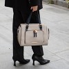 MKF Collection Elise Vegan Leather Color-block Women’s Satchel Bag by Mia K - Ivory navy - 3 of 4
