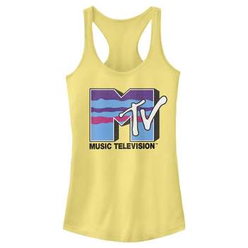 Juniors Womens MTV Layers Logo Racerback Tank Top