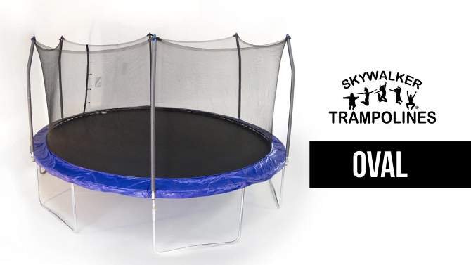 Skywalker Trampolines 17' Oval Trampoline with Enclosure - Purple, 2 of 8, play video