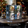 Cheerful Holiday Gnome Eclectic Ceramic Mug Set of 4, Christmas Coffee Cups for a Tableware Gift| OrnamentallyYou - 3 of 4