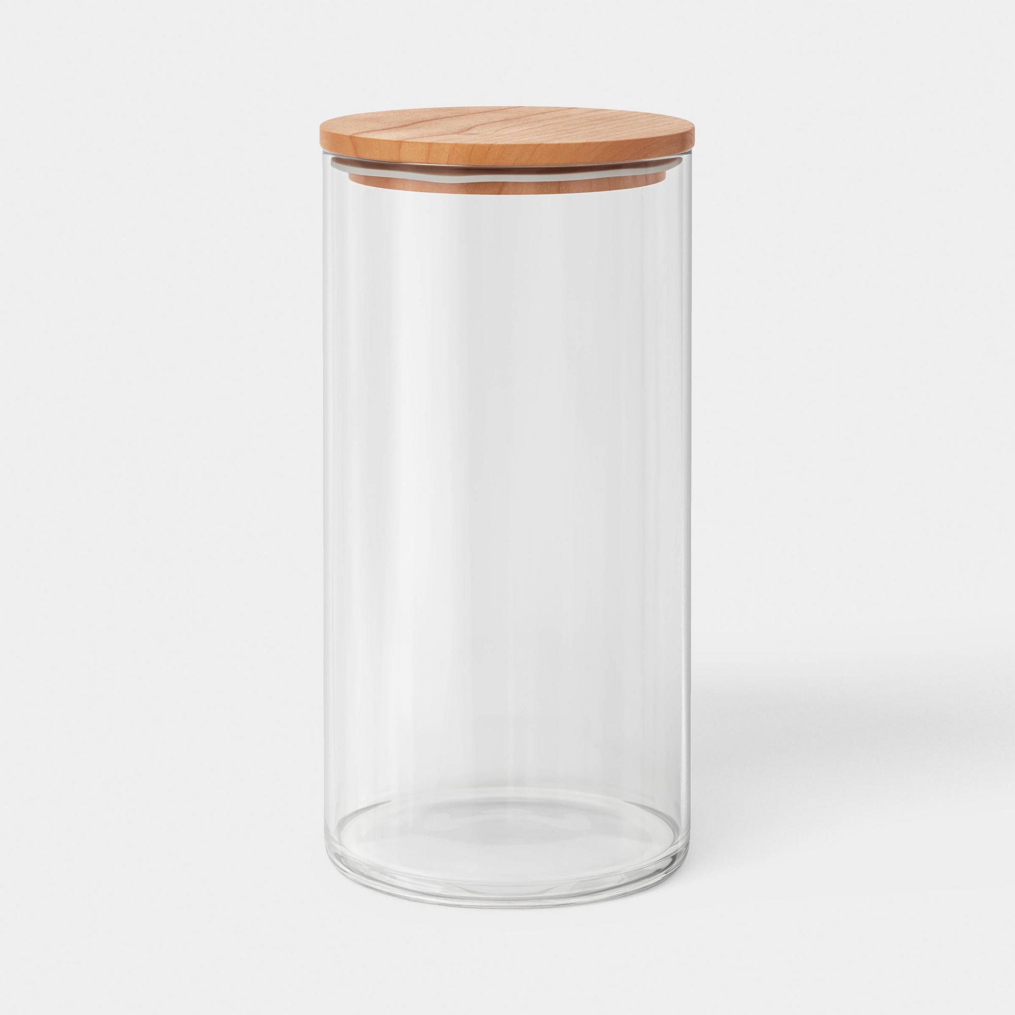 64 oz Canister Wood Top Tall Clear - Threshold™