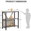 3-Tier Led Book Shelf, Bookcase with Open Display Shelves, Freestanding Bookshelf, for Home Office Living Room, Grey - 2 of 4