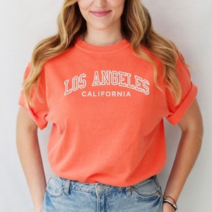 Simply Sage Market Embroidered Los Angeles CA Garment Dyed Tee - 1 of 4
