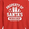 Boys' - Instant Message - Property Of Santas Workshop Christmas Long Sleeve Graphic T-Shirt - 2 of 4
