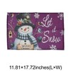 Unique Bargains Christmas Place Mats Snowman Flax 11.8"x17.7" 2 Pcs - 3 of 4