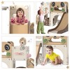 Sandinrayli 9-in-1 Toddler Slide and Climber Set Indoor Outdoor kids Slide Playset Brown - 4 of 4
