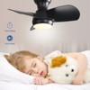 23 inch Low Profile Ceiling Fans with Lights and Remote 3 Reversible ABS Blades 6 Speeds Ceiling Fan for Bedroom Kids Room Dining Room - 4 of 4