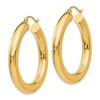 Black Bow Jewelry 5mm, 14k Yellow Gold Classic Round Hoop Earrings, 35mm (1 3/8 Inch) - 2 of 4