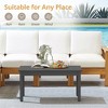 Outdoor Coffee Table Rectangle, HDPS Patio Coffee Tables for Outside, All Weather Patio Coffee Table with Slatted Tabletop for Garden, Balcony Black - 2 of 4