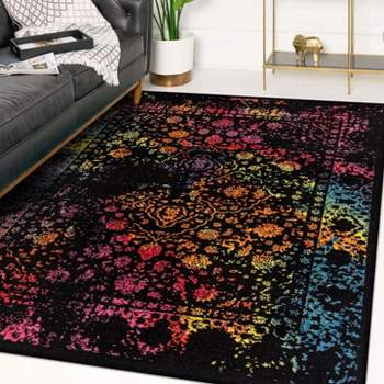 Luxe Weavers Distressed Floral Area Rug