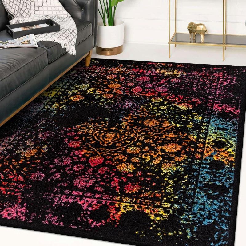 Luxe Weavers Distressed Floral Area Rug, 1 of 9