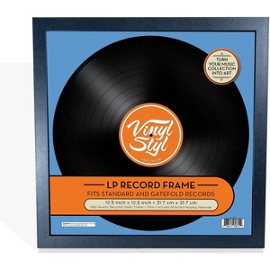 Vinyl Styl® 12 Inch Vinyl Record Display Frame - Wall Hanging (Black) - 1 of 4