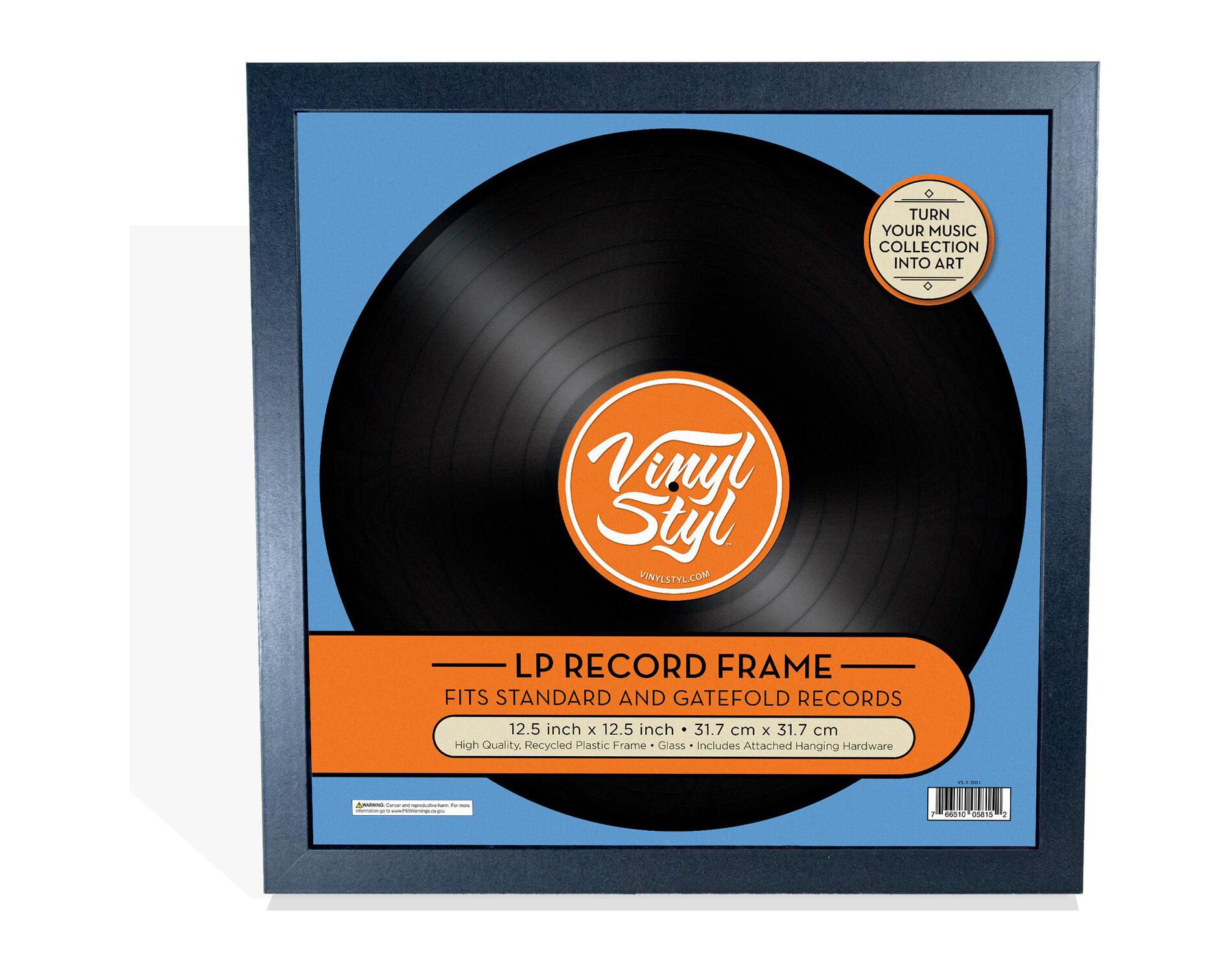 Vinyl Styl® 12 Inch Vinyl Record Display Frame - Wall Hanging (Black)