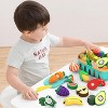 Cutting Play Food Toys for Kids – Pretend Kitchen Set with Fake Fruits & Vegetables, Knife, Cutting Board, Shopping Basket, Educational Toy - 2 of 4