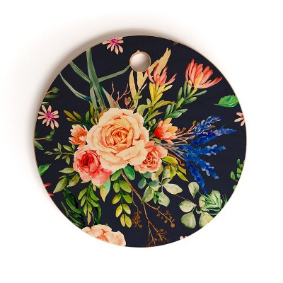 Marta Barragan Camarasa Darkness Wildflower Bouquets Round Cutting Board - Deny Designs