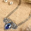 SOHI Women's Sapphire Blue Party Stone Statement Necklace - 3 of 4