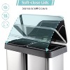 homfan19 Gallon Dual Compartment Trash Can, Stainless Steel , 2 x 36L Two Compartment - 2 of 4