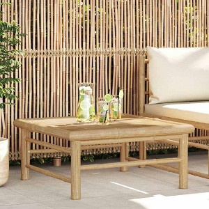 Garden Table Natural Bamboo Bamboo 25.6 x 25.6 x 11.8 in vidaXL - 1 of 4