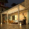 CLIHOME 14 ft. x 10 ft. Aluminum Patio Cover Outdoor Pergola with Retractable Canopy and UV-Blocking Panels - 2 of 4