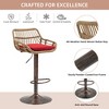MOONMISS Modern Swivel Bar Stools Set of 2 Adjustable Counter Height Chairs with Footrest for Kitchen, Dining Room - 4 of 4
