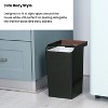 Home Zone Living 2-Pack 2 Gallon Small Square Trash Cans with Open Top and Handle - 2 of 4