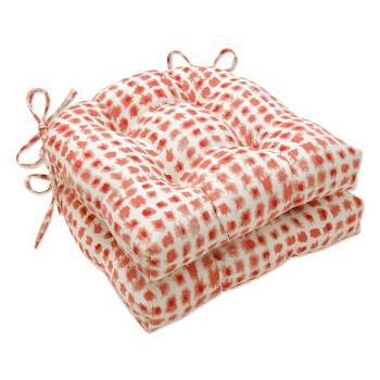 2pk Outdoor Reversible Chair Pad Alauda - Pillow Perfect