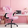 SEVOBAL Task and Office Chairs Computer Chair Adjustable Gaming Chair with Lumbar Support, Rocking Function for Home Office, Pink, 25.3"*27.7"*45.6" - 2 of 4