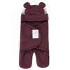 Hudson Baby Unisex Animal Faux Shearling Baby Outdoor Stroller Sack Wrap, Burgundy, One Size - 2 of 3