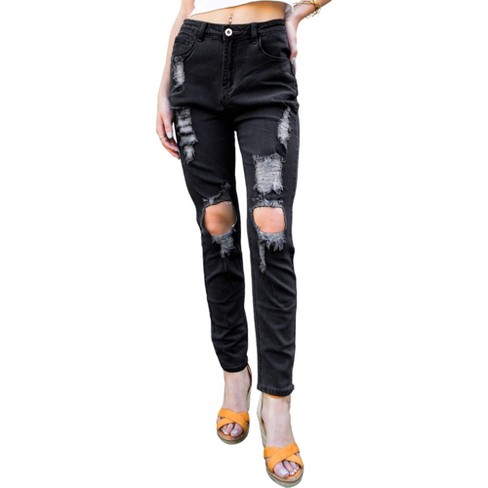 Anna kaci Women s Stretch Skinny Distressed Jeans Target