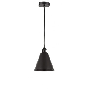 Edison Cone - 1 Light Cord Hung Mini Pendant In Industrial Style-11.75 Inches Tall and 8 Inches Wide - 1 of 1