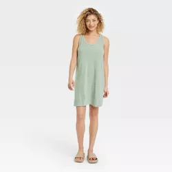 Women's Terry Tank Dress - A New Day™ Green