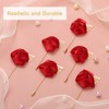 Unique Bargains Realistic Rose Boutonnieres Flower Pins for Wedding Ceremony 24 Pcs - 3 of 4