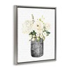 Stupell Industries White Flower Blossoms Laundry Jar Fancy Script Floating Frame Canvas Art - 2 of 4