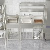 39.4 in. D x 19.7 in. W x 63 in. H Freestanding Laundry/Utility Sink Silver Kitchen Sink with Left Bowl - 4 of 4