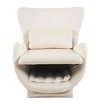Okak Modern Velvet Upholstered Lounge Chair Pet Friendly Sofa with Cat Hole,Novelty Leisure Chair for Living Rooms,Relaxation Areas - 4 of 4
