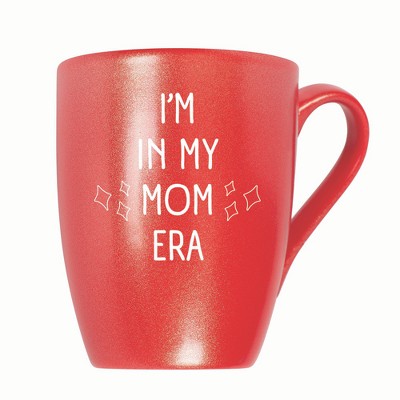 Elanze Designs In My Mom Era 10 ounce New Bone China Coffee Tea Cup Mug, Crimson Red