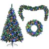 NicBex 6ft Prelit Artificial Christmas Tree Set of 3 with Garland, Wreath, Branch Tips, Lights and Pinecones for Indoor - 3 of 4