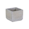 HomeRoots 6" Light Gray Geometric Cement Indoor Outdoor Rectangular Pot Planter - 3 of 4