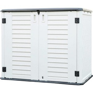 Yardgrace Outdoor Storage Shed - Horizontal Storage Box Waterproof For Garden, Patios, Backyards, Multi-Opening Door - 1 of 4