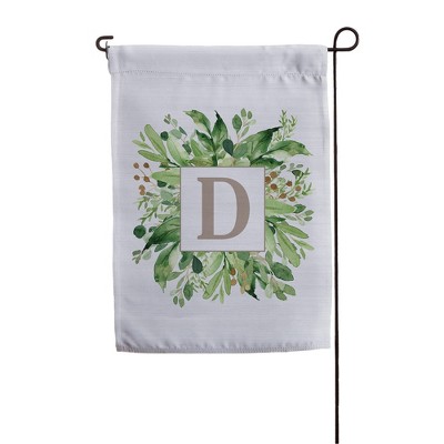 Personalization Mall Spring Greenery Personalized Letter Garden Flag